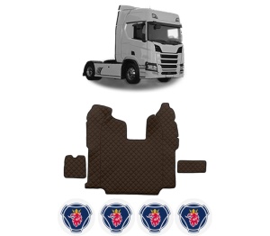 Set covorase Camion Tir SCANIA R II din 2016-2024, Auto, 4x Stickere auto cu SCANIA