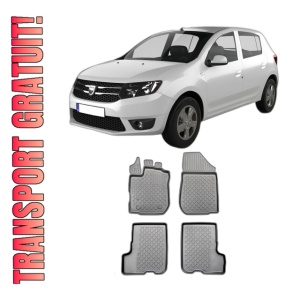 Set covorase DACIA SANDERO II, din 12.2012 - 12.2020, covorase tavita, caroserie HATCHBACK, compatibile cu autoturismul DACIA SANDERO II, ARISTAR