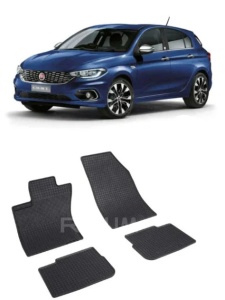 Set covorase Fiat Tipo Sedan 01.2016 - prezent si 4 stickere rotunde Fiat accesorii pentru autoturismul tau - masina v4815