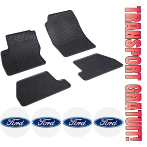 Set covorase Ford Focus III Hatchback 03.2011 - 08.2018 si 4 stickere rotunde Ford