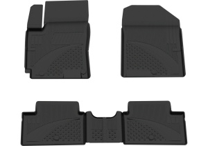 Set covorase Hyundai I30 III din 2016 - 2023, covorase presuri tavita auto, cu tunel median intermediar din cauciuc thermoplastic, 4 Stickere auto cu Hyundai - Img 3