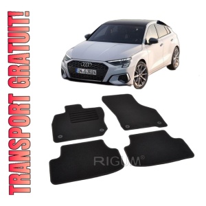 Set covorase mocheta Audi A3 8Y Sportback, 2020-prezent, din mocheta, compatibile cu autoturismul Audi A3 8Y Sportback