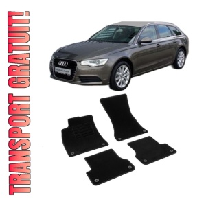 Set covorase mocheta Audi A6 C7 (4G), 2011-2018, din mocheta, compatibile cu autoturismul Audi A6 C7 (4G)