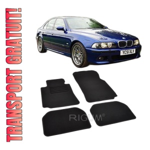 Set covorase mocheta BMW Seria 5 E39 sedan / Seria 5 E39 Touring, 1996-2003 Rigum Cehia, din mocheta, compatibile cu autoturismul BMW Seria 5 E39 sedan / Seria 5 E39 Touring
