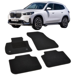 Set covorase mocheta BMW X1 U11 2022-prezent (benzina, diesel si Mild-Hybrid), din mocheta, compatibile cu autoturismul BMW X1 U11 - Img 2