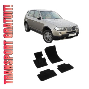 Set covorase mocheta BMW X3 E83, 2004-2010, din mocheta, compatibile cu autoturismul BMW X3 E83