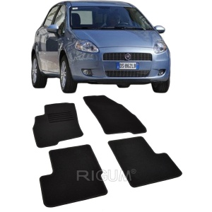 Set covorase mocheta Fiat Grande Punto, 2005-2018, din mocheta, compatibile cu autoturismul Fiat Grande Punto - Img 2