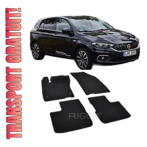 Set covorase mocheta Fiat Tipo 2 berlina, 2016-prezent, din mocheta, compatibile cu autoturismul Fiat Tipo 2 berlina