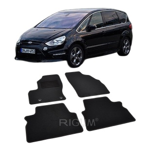 Set covorase mocheta Ford S-Max Mk.1 2012-2015 (sistem de fixare rotund), din mocheta, compatibile cu autoturismul Ford S Max Mk.1 - Img 2
