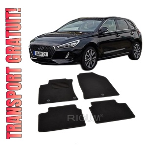 Set covorase mocheta Hyundai i30 (3), 2017-prezent, din mocheta, compatibile cu autoturismul Hyundai i30 (3)