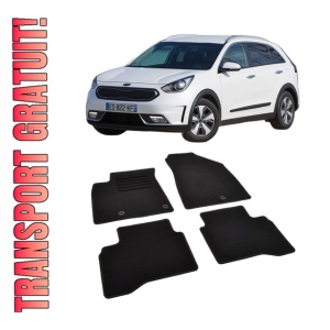 Set covorase mocheta Kia Niro 1 2016-2022, din mocheta, compatibile cu autoturismul Kia Niro 1