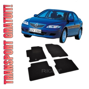 Set covorase mocheta Mazda 6 I (GG/GY), 2002-2007, din mocheta, compatibile cu autoturismul Mazda 6 I (GG/GY)