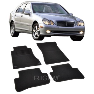 Set covorase mocheta Mercedes Clasa C W203, 2000-2007, din mocheta, compatibile cu autoturismul Mercedes Clasa C W203 - Img 2