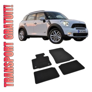 Set covorase mocheta Mini Countryman I R60 2010-2016, din mocheta, compatibile cu autoturismul Mini Countryman I R60