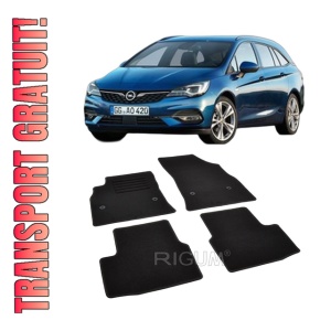 Set covorase mocheta Opel Astra K 2015-2022, din mocheta, compatibile cu autoturismul Opel Astra K
