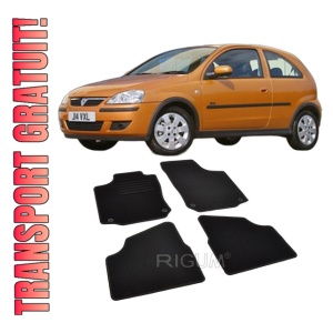 Set covorase mocheta Opel Corsa C 2000-2006, din mocheta, compatibile cu autoturismul Opel Corsa C