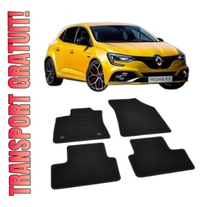 Set covorase mocheta Renault Megane 4 hatchback, 2016-prezent, din mocheta, compatibile cu autoturismul Renault Megane 4 hatchback