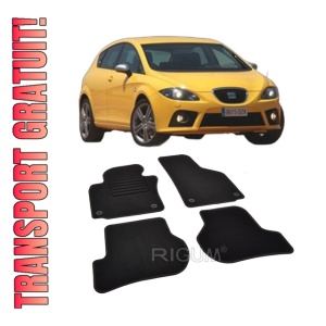 Set covorase mocheta Seat Leon 2 (1P) cu facelift, 2009-2012, din mocheta, compatibile cu autoturismul Seat Leon 2 (1P) cu facelift