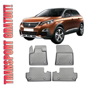 Set covorase PEUGEOT 3008 II, din 11.2016 - 11.2023, covorase tavita, caroserie SUV inclusiv FACELIFT, NU CORESPUNDE PENTRU HYBRID si HYBRID4, CU siSTEM FOCAL HI-FI, compatibile cu autoturismul PEUGEOT 3008 II, ARISTAR