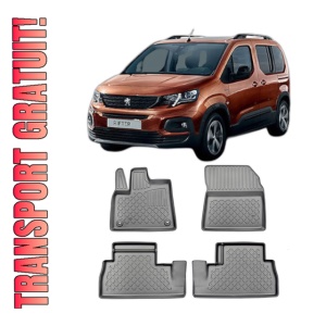 Set covorase PEUGEOT RIFTER E-, din 09.2021 - Prezent, covorase tavita, caroserie VAN 5-7 LOCURI, fara rand 3, compatibile cu autoturismul PEUGEOT RIFTER E-, ARISTAR