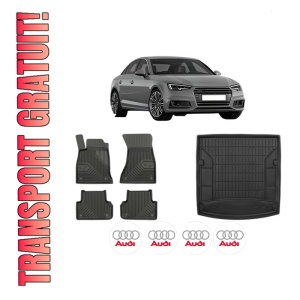 Set Covorase Presuri Auto Si Tavita Portbagaj AUDI A4 B9 (8W2, 8WC) din 2015-2021 AUDI