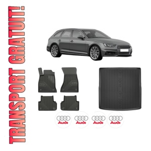 Set Covorase Presuri Auto Si Tavita Portbagaj AUDI A4 B9 Avant (8W5, 8WD) din 2015-2024 AUDI