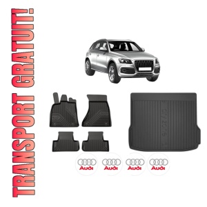 Set Covorase Presuri Auto Si Tavita Portbagaj AUDI Q5 (8RB) din 2008-2017 AUDI