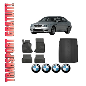Set Covorase Presuri Auto Si Tavita Portbagaj BMW Seria 5 (E60) din 2001-2010 BMW