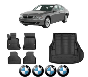 Set Covorase Presuri Auto Si Tavita Portbagaj BMW Seria 7 (E65, E66, E67) din 2001-2009 BMW - Img 2