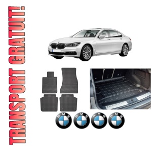 Set Covorase Presuri Auto Si Tavita Portbagaj BMW Seria 7 (G11, G12) din 2015-2022 BMW