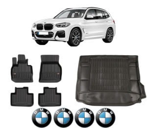 Set Covorase Presuri Auto Si Tavita Portbagaj BMW Seria X3 (G01, F97, G08) din 2017-2020 BMW - Img 2