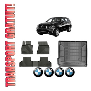 Set Covorase Presuri Auto Si Tavita Portbagaj BMW Seria X5 (F15, F85) din 2013-2018 BMW