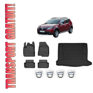 Set Covorase Presuri Auto Si Tavita Portbagaj DACIA SANDERO din 2008-2020 DACIA