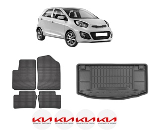 Set Covorase Presuri Auto Si Tavita Portbagaj KIA PICANTO II (TA) din 2011-2017 KIA - Img 2