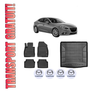 Set Covorase Presuri Auto Si Tavita Portbagaj MAZDA 3 Saloon (BM_, BN_) din 2013-2019 MAZDA