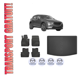 Set Covorase Presuri Auto Si Tavita Portbagaj MAZDA CX-3 (DK) din 2015-2018 MAZDA