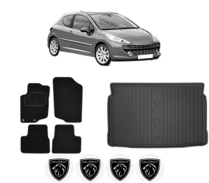 Set Covorase Presuri Auto Si Tavita Portbagaj PEUGEOT 207 (WA_, WC_) din 2006-2015 PEUGEOT - Img 2