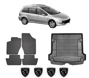 Set Covorase Presuri Auto Si Tavita Portbagaj PEUGEOT 307 SW (3H) din 2002-2009 PEUGEOT - Img 2