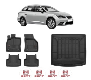 Set Covorase Presuri Auto Si Tavita Portbagaj SEAT LEON ST (5F8) din 2012-2020 SEAT - Img 2