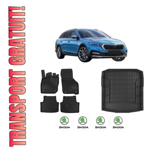 Set Covorase Presuri Auto Si Tavita Portbagaj SKODA Octavia IV (NX3, NN3, PV3) din 2020-2024 SKODA