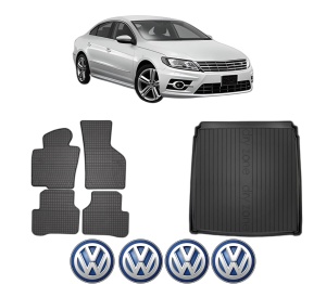 Set Covorase Presuri Auto Si Tavita Portbagaj Volkswagen CC B7 (358) din 2011-2016 Volkswagen - Img 2