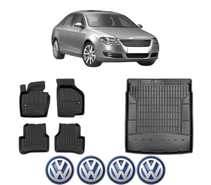 Set Covorase Presuri Auto Si Tavita Portbagaj Volkswagen PASSAT B6 (3C2) din 2005-2010 Volkswagen - Img 2