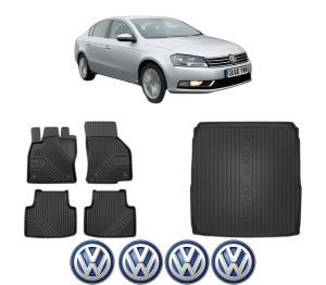 Set Covorase Presuri Auto Si Tavita Portbagaj Volkswagen PASSAT B7 (A32, A33) din 2011-2020 Volkswagen - Img 2