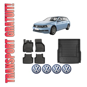 Set Covorase Presuri Auto Si Tavita Portbagaj Volkswagen PASSAT B8 Variant (3G5, CB5) din 2014-2024 Volkswagen