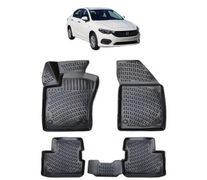 Set covorase presuri FIAT TIPO SEDAN din 2015, auto, din cauciuc thermoplastic - Img 2