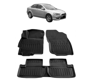 Set covorase presuri MITSUBISHI LANCER X din 2007-2015, auto, din cauciuc thermoplastic - Img 7