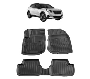Set covorase presuri PEUGEOT 2008 din 2013-2019, auto, din cauciuc thermoplastic - Img 2