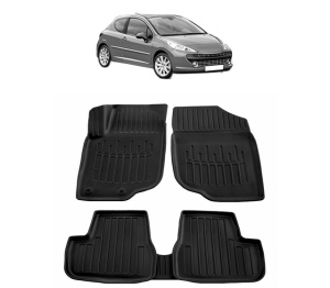 Set covorase presuri PEUGEOT 207 din 2006-2012, auto, din cauciuc thermoplastic - Img 2
