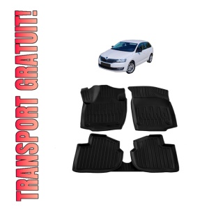 Set covorase presuri SKODA RAPID din 2012-2019, auto, din cauciuc thermoplastic - Img 8