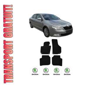 Set Covorase Presuri SKODA SUPERB II (3T4) din 2008-2015, Auto, Material Textil Mocheta, SKODA